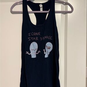 Black Graphic Tank Top